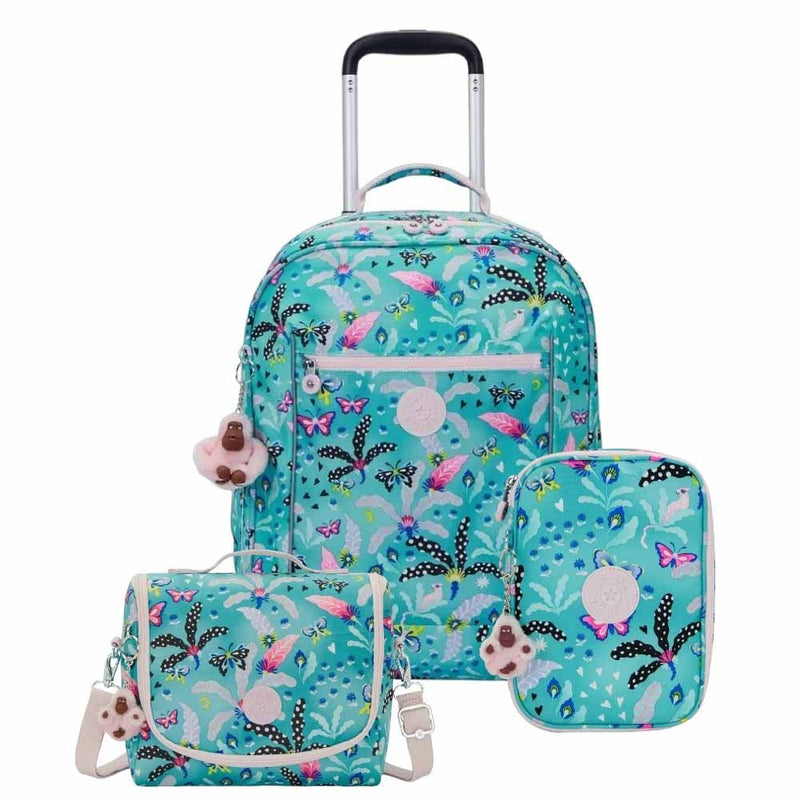 Kit Kipling Mochila, Estojo e Lancheira